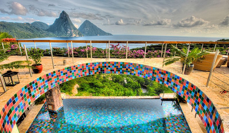 Jade Mountain en Santa Lucia