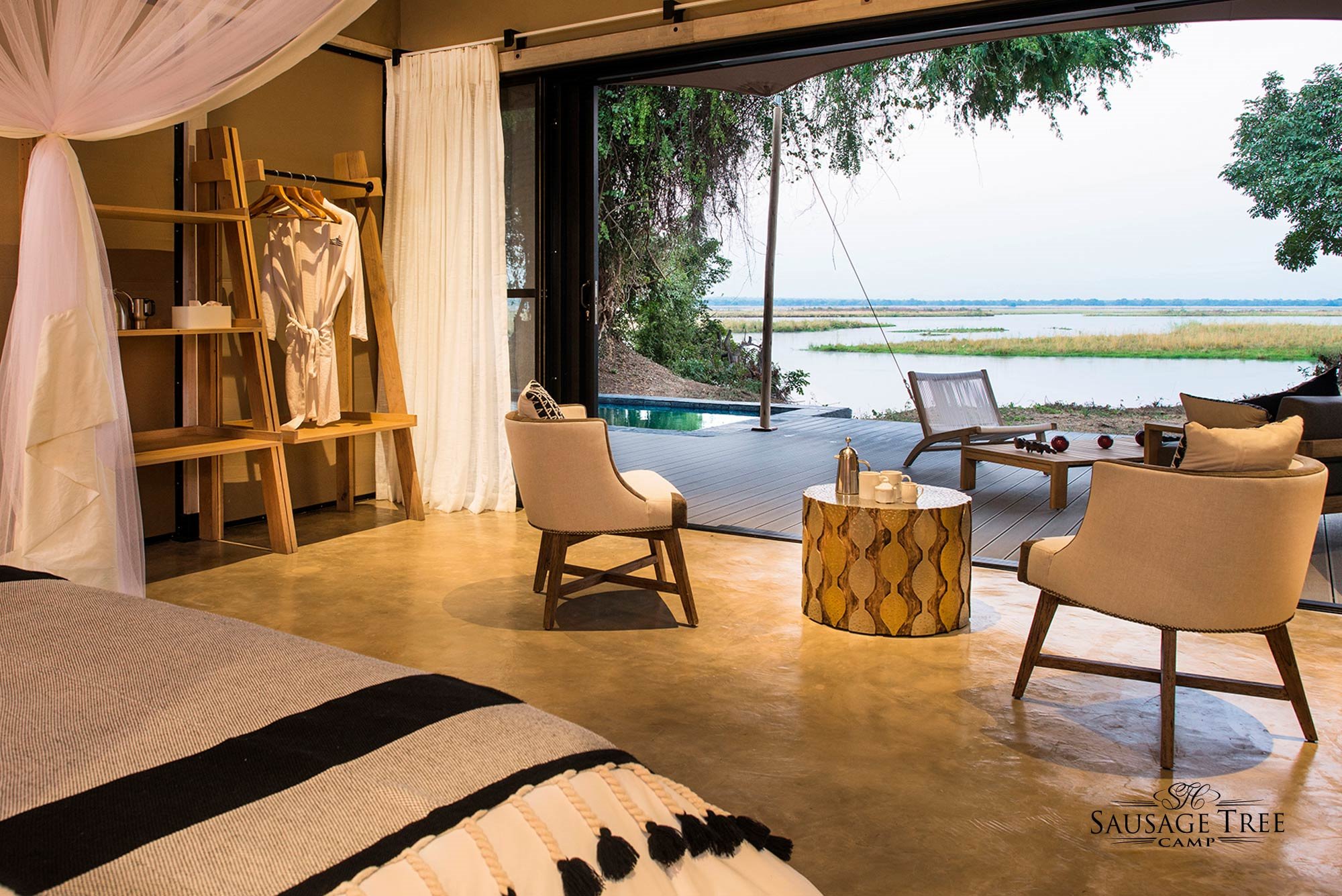 Sausage Tree Camp en Lower Zambezi