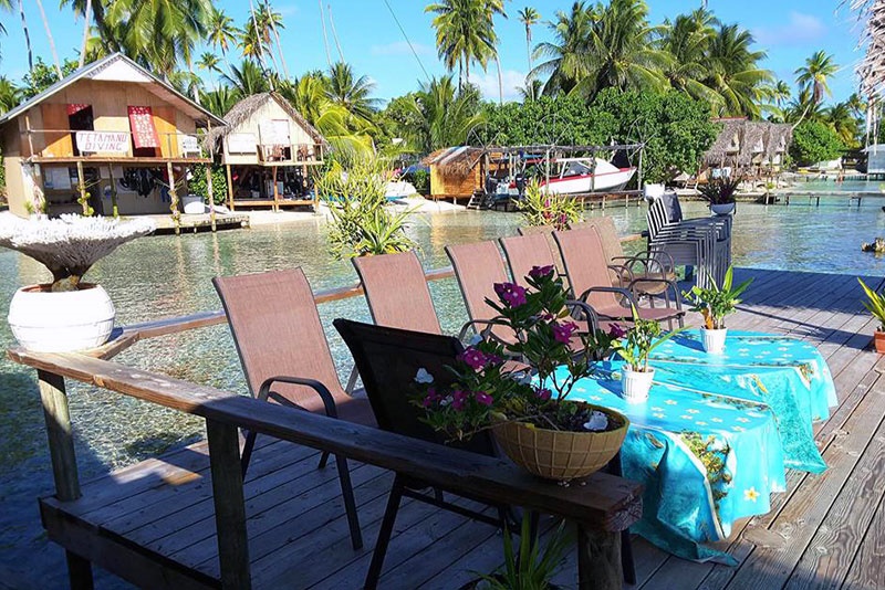 Tetamanu Village en Fakarava