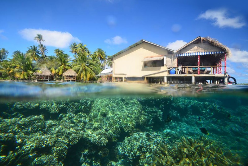 Tetamanu Village en Fakarava