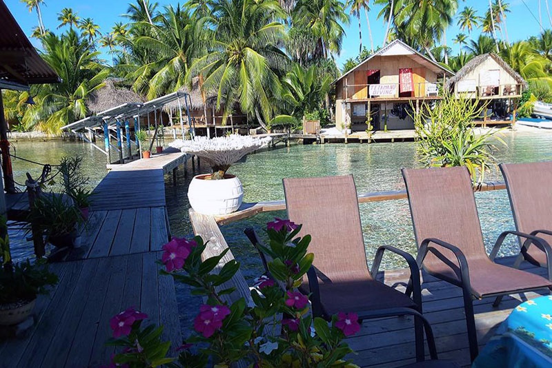 Tetamanu Village en Fakarava