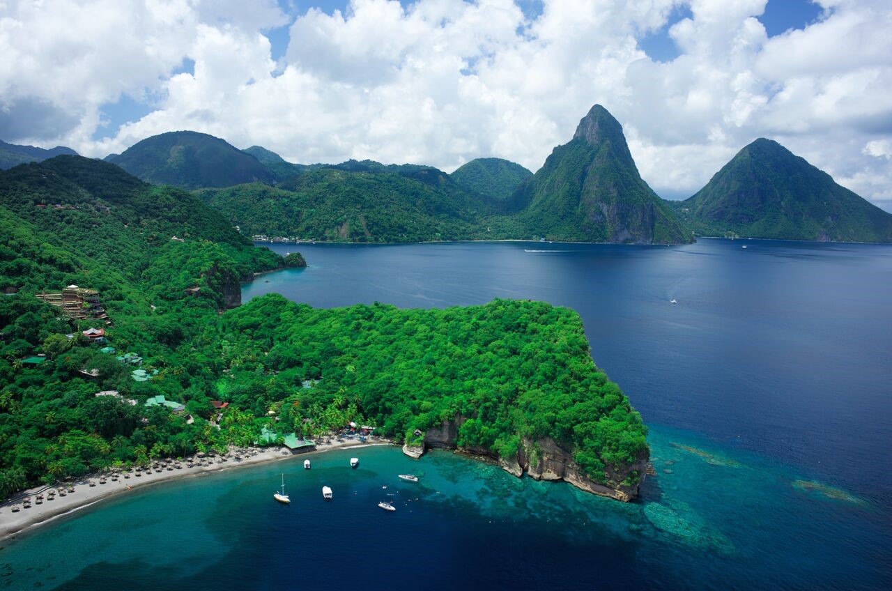 Anse Chastanet en Santa Lucia