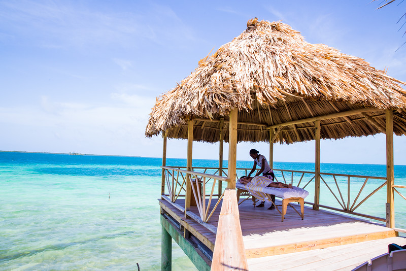 Thatch Caye Resort en Belize