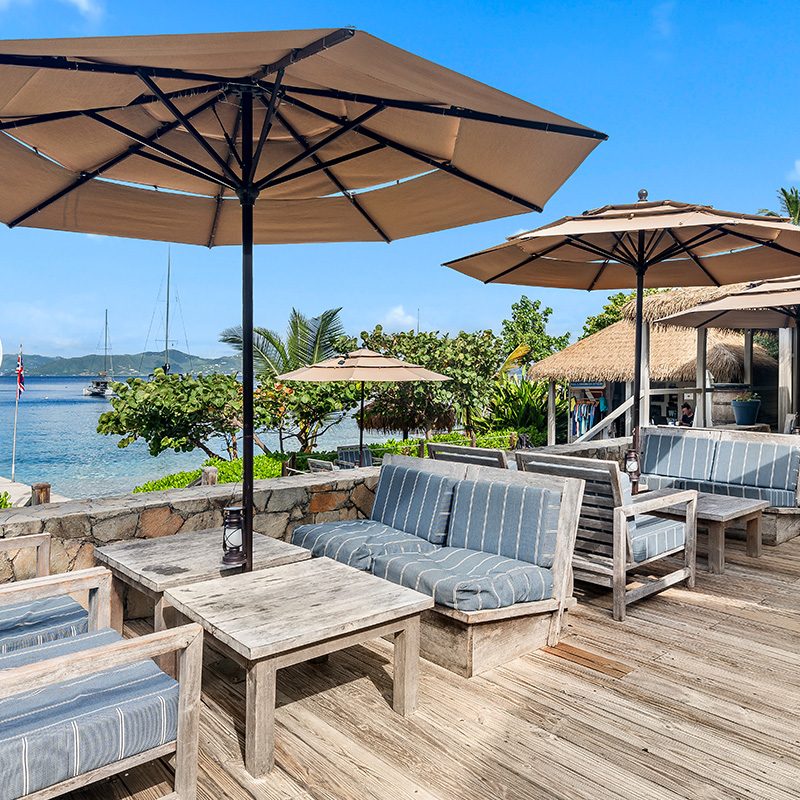 Rum bar seating area
