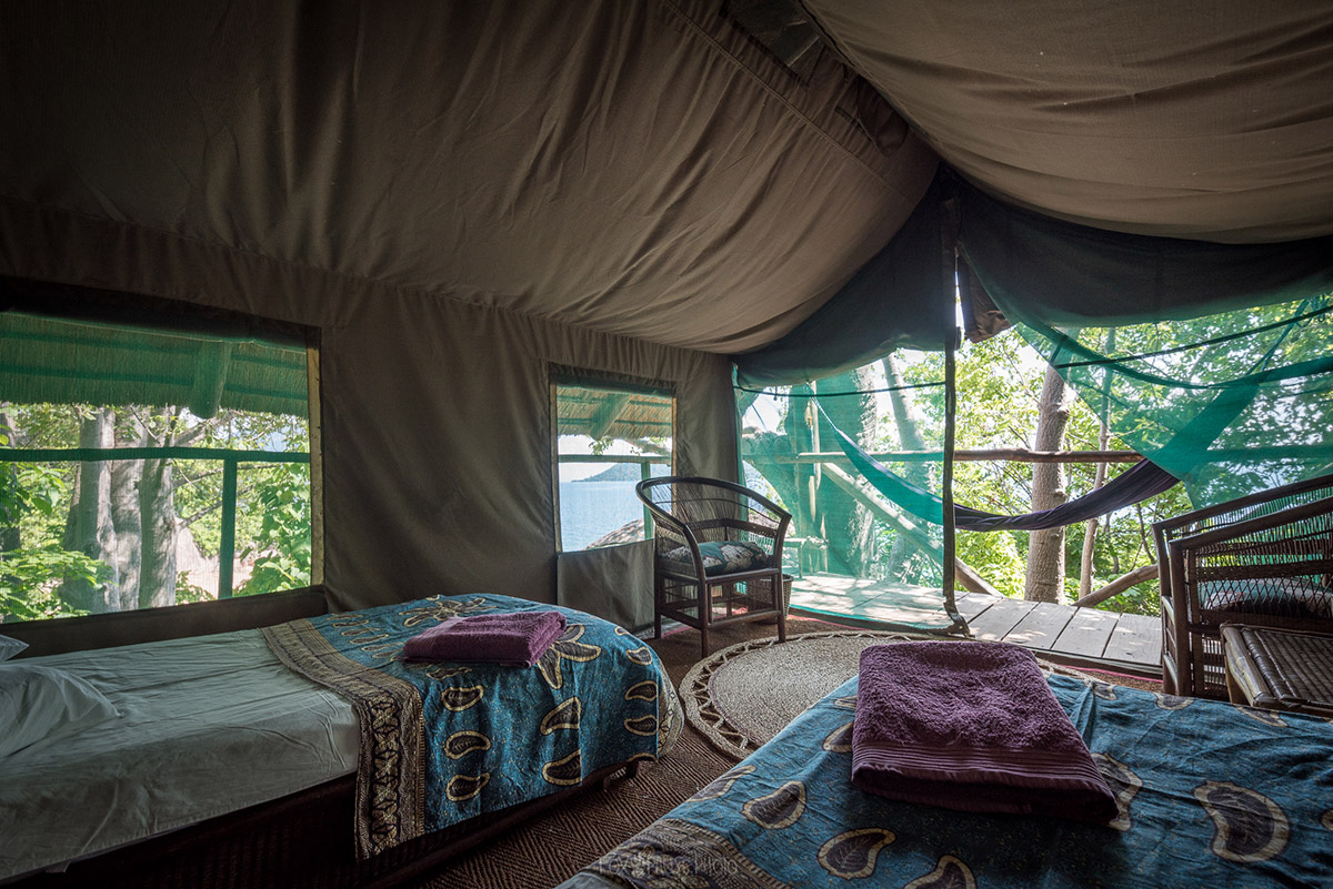 Domwe Island Camp en Parque Nacional del Lago Malawi