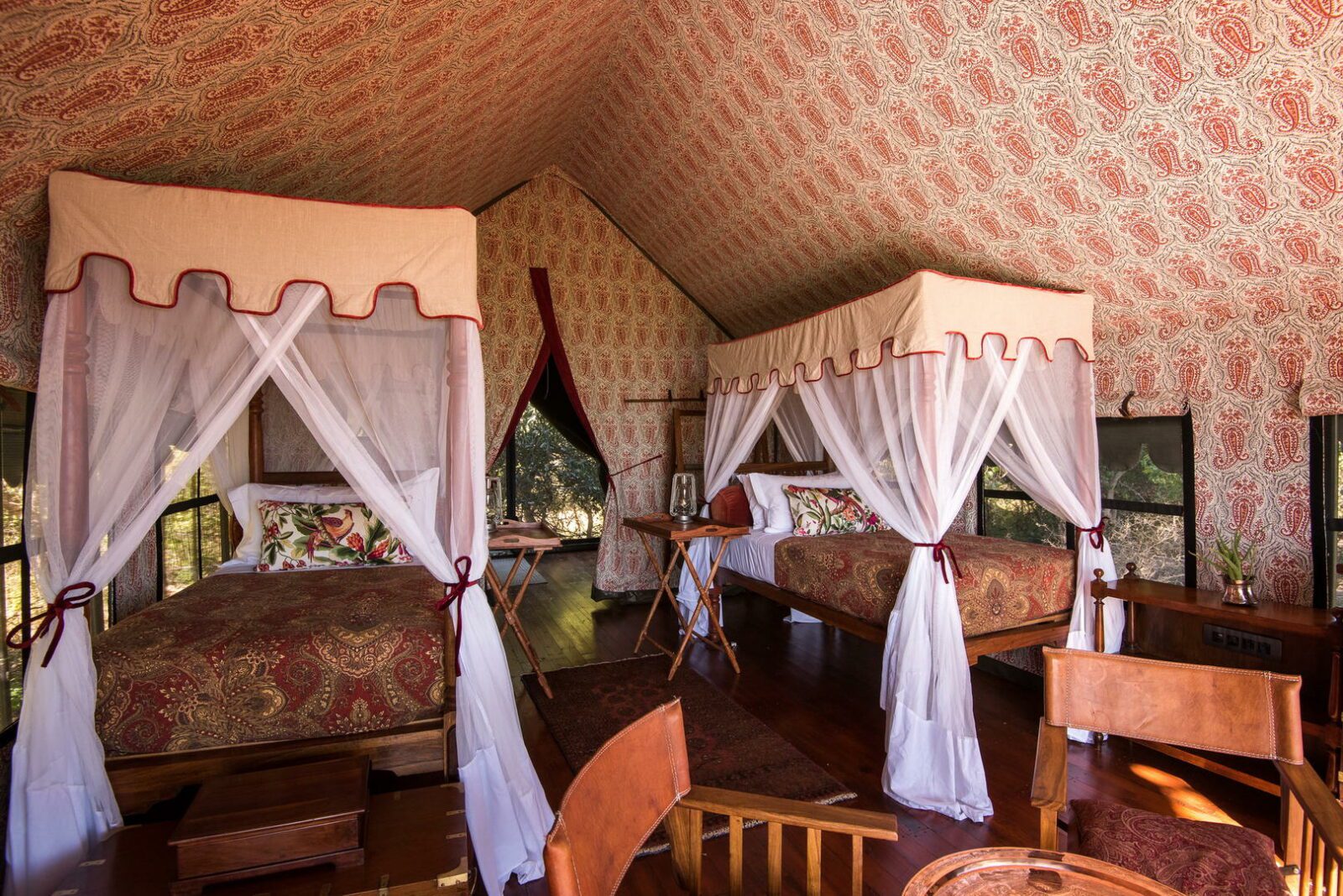 Duke s camp twin tent interior