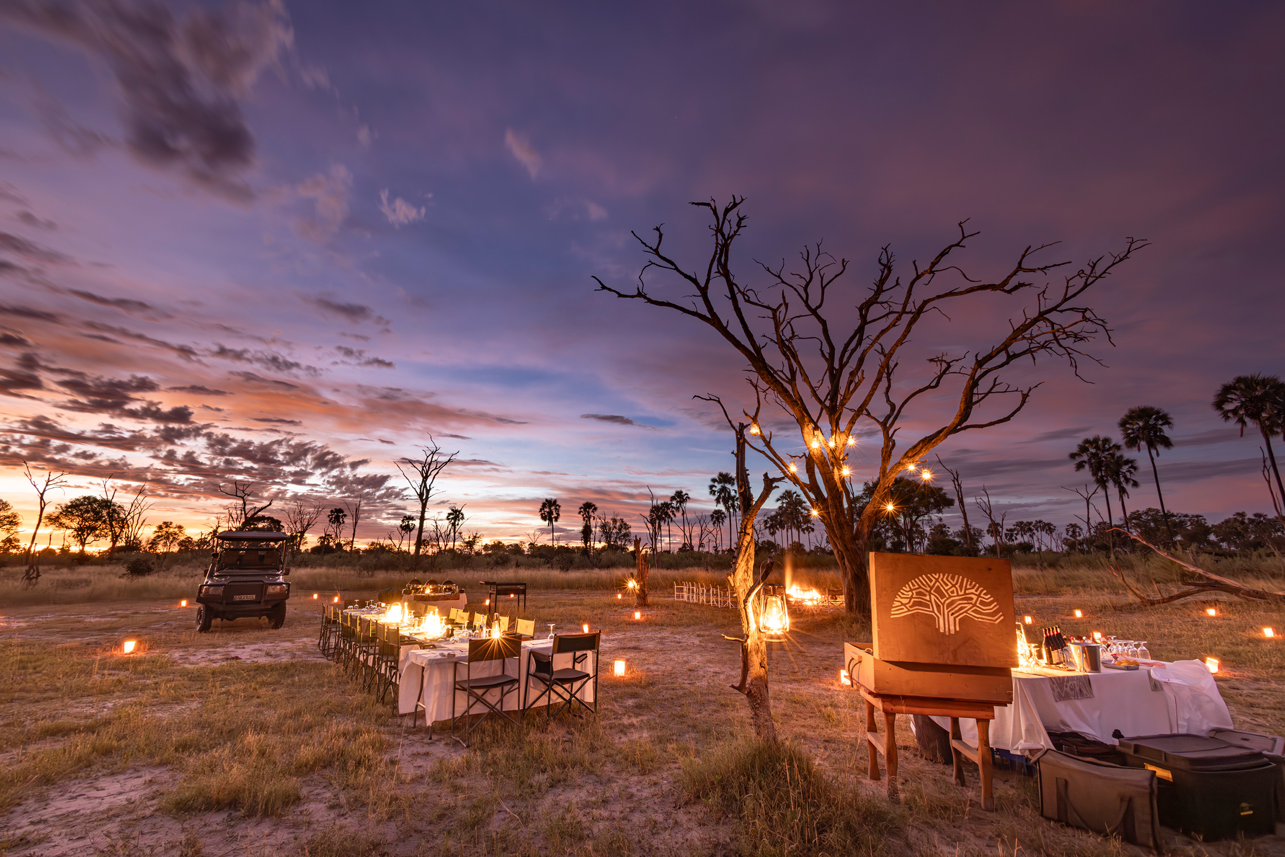 Machaba safaris botswana gomoti camp sundowners