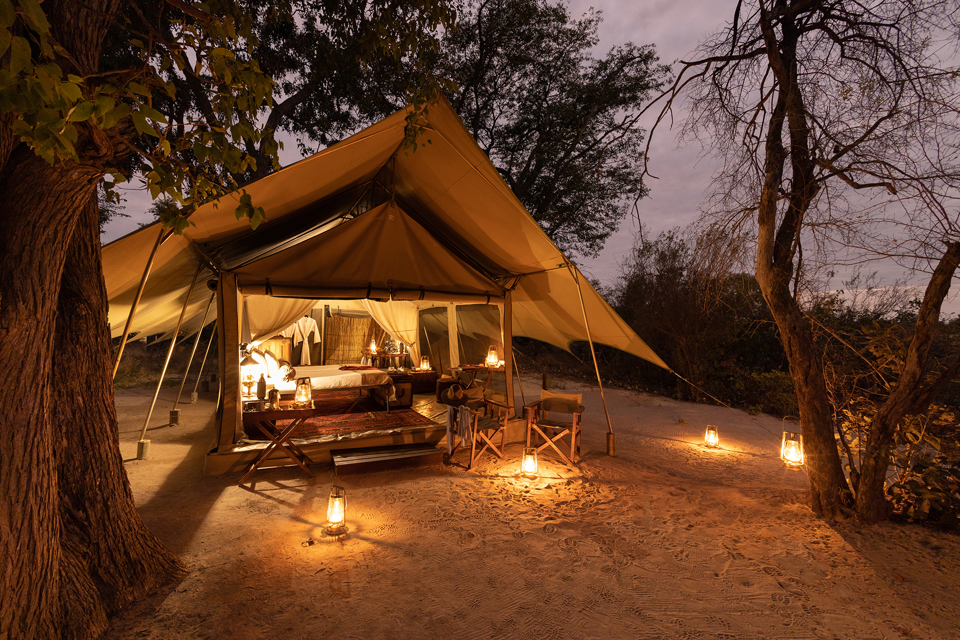 Selinda Explorers Camp en Reserva de Selinda