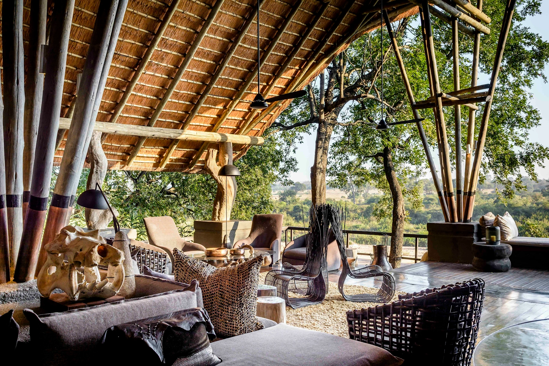 Sss boulders lodge main lounge overlooking bush adriaan louw