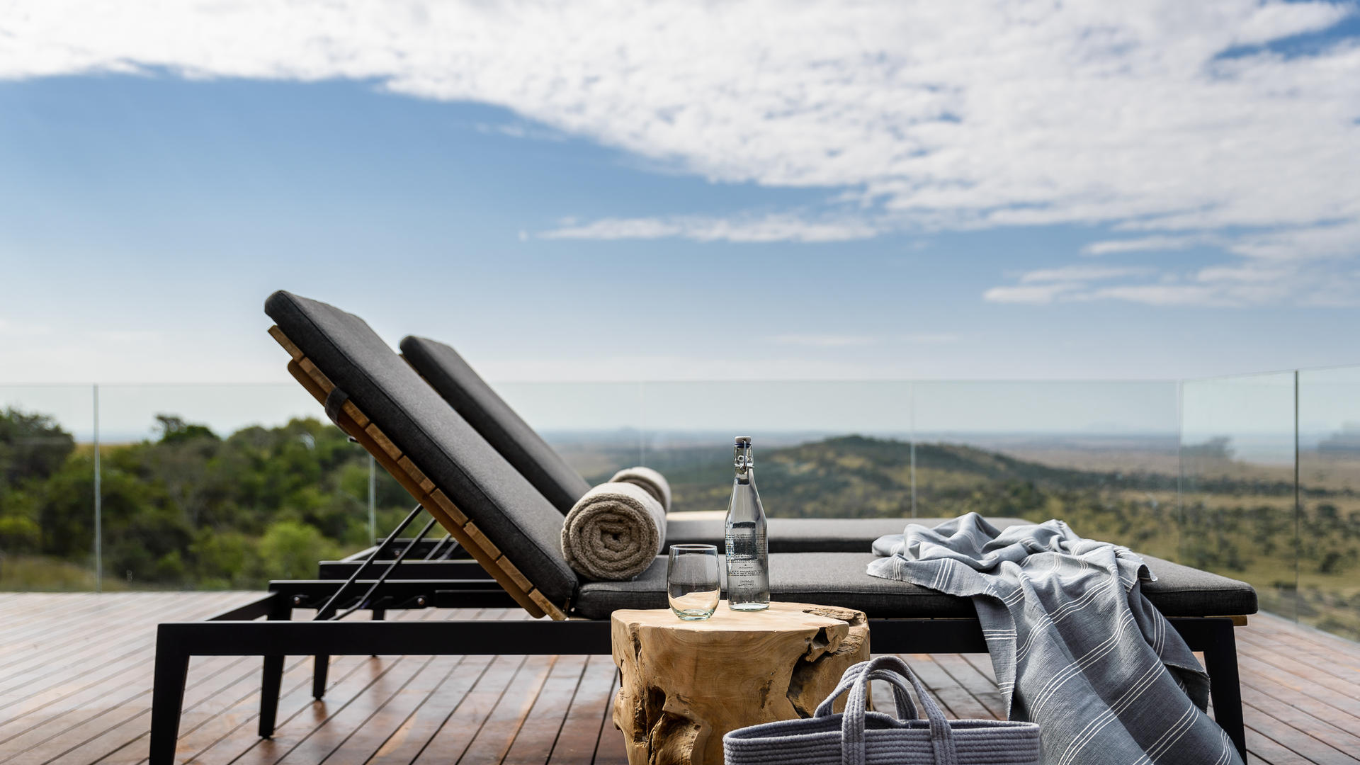 Hillside suite singita sasakwa lodge deck with a view