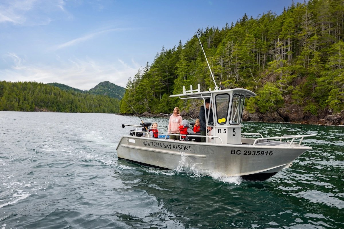 A boat labeled
